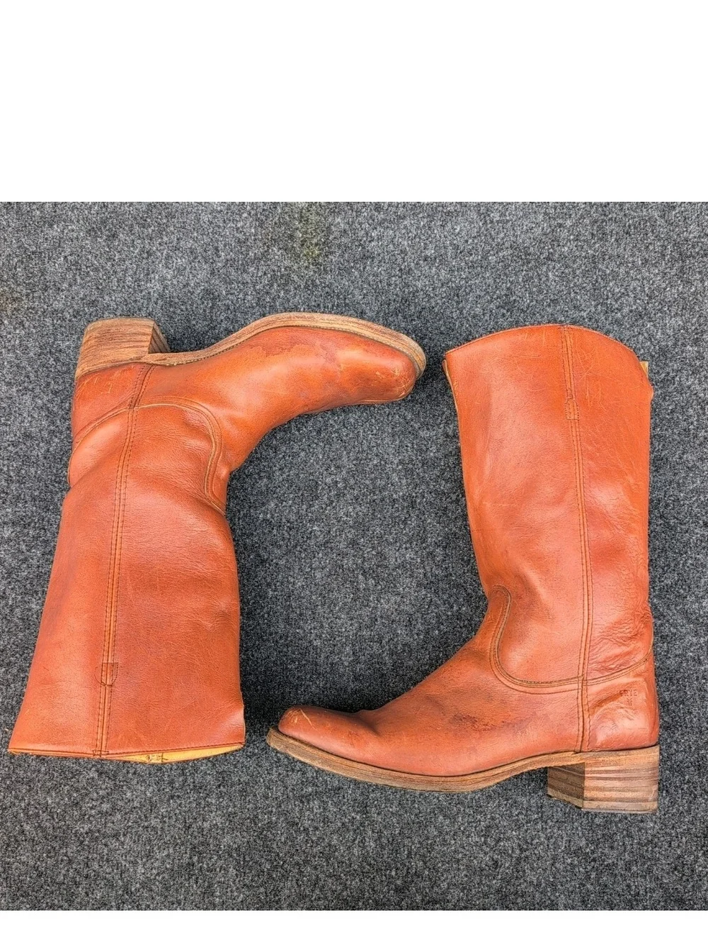 Vtg Frye Boots Mens 13 W Chestnut Brown Leather Campus Riding Western USA 14.5